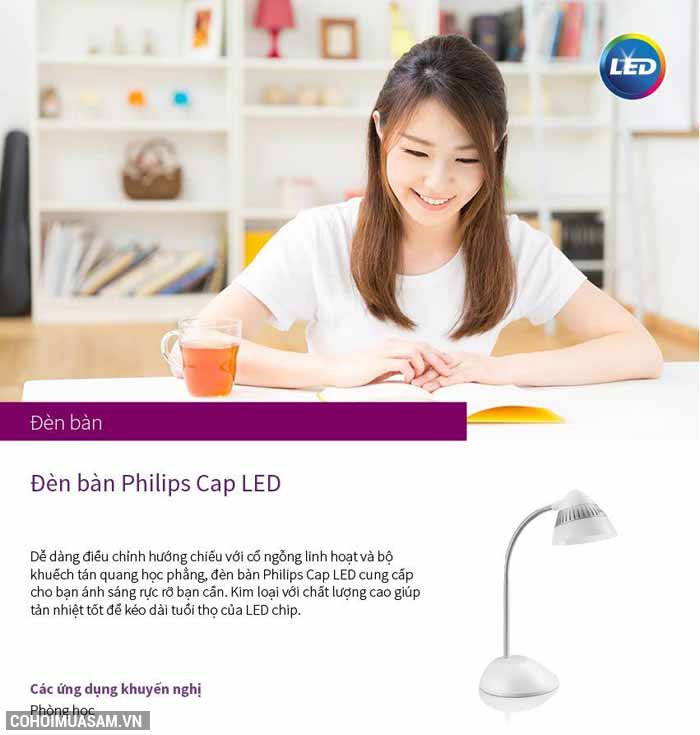 Đèn bàn học giúp chống cận LED Philips CAP 70023 4.5W - Ảnh 2