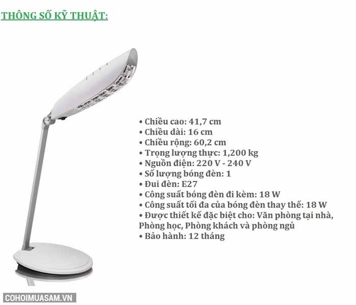 Đèn bàn, đèn học chống cận Philips ECO EYEFI 30507 18W - Ảnh 6