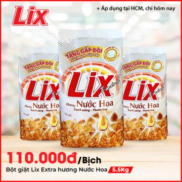 Flash Sales bột giặt Lix Extra hương nước hoa 5.5Kg