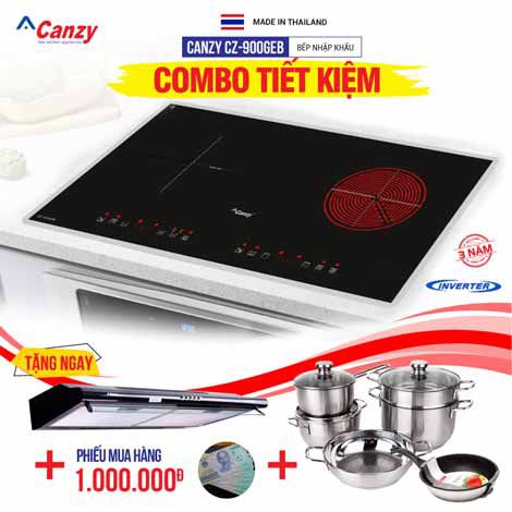 Bếp từ đôi hồng ngoại cảm ứng Canzy CZ-900GEB