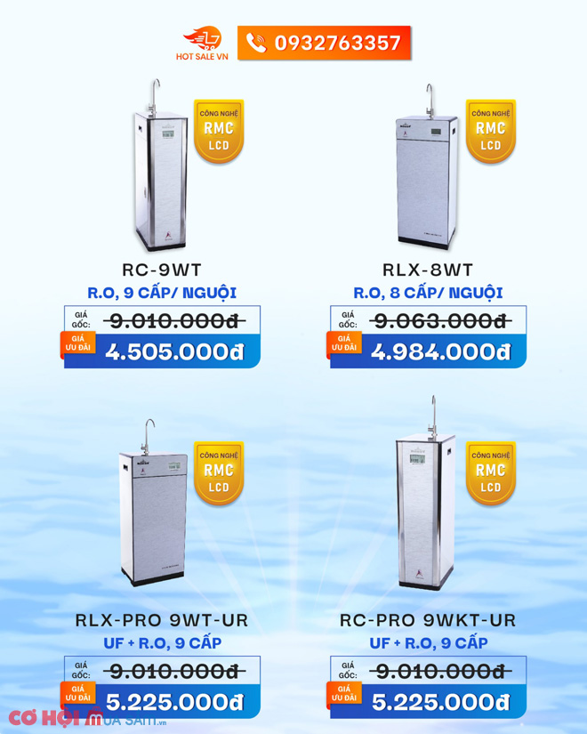 Tin vui - Máy lọc nước ROBOT thế hệ mới, công nghệ RMC - LCD