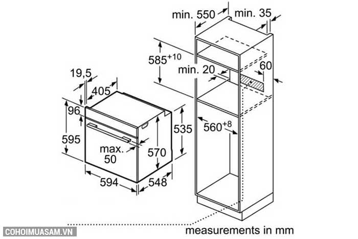 Lò nướng Bosch HBS534BS0B chính hãng