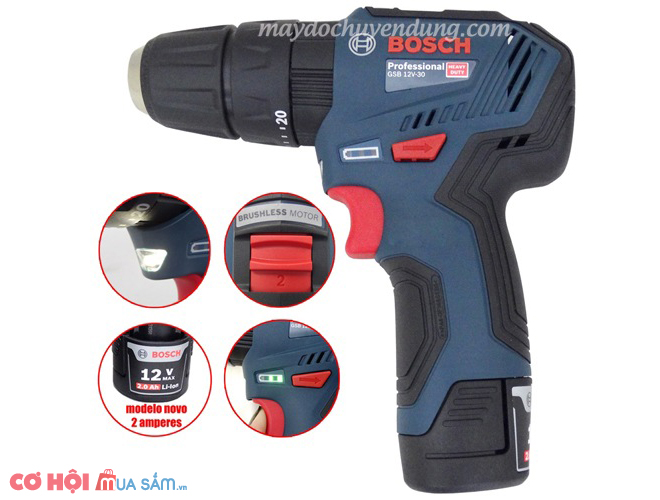 Máy khoan pin Bosch GSB 12V-30