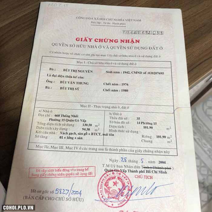 Chính chủ sang nhà mặt tiền Thống Nhất, quận Gò Vấp