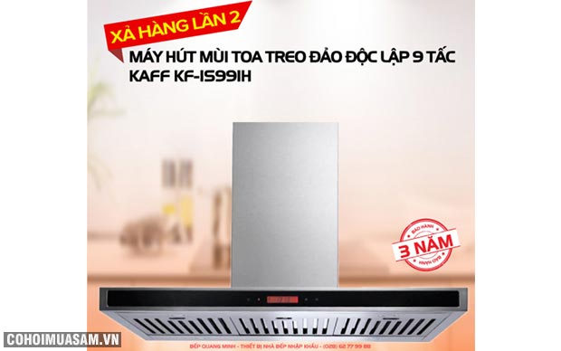 Máy hút mùi bếp treo đảo độc lập KAFF KF-IS991H