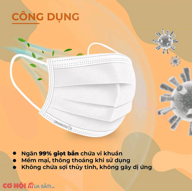 Khẩu trang y tế trẻ em 3 lớp OK MASK KIDS Nam Anh, hộp 50 cái