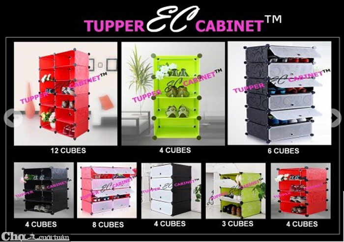 Tủ giày dép đa năng 9 ngăn Tupper Cabinet TC-9Y-W1 