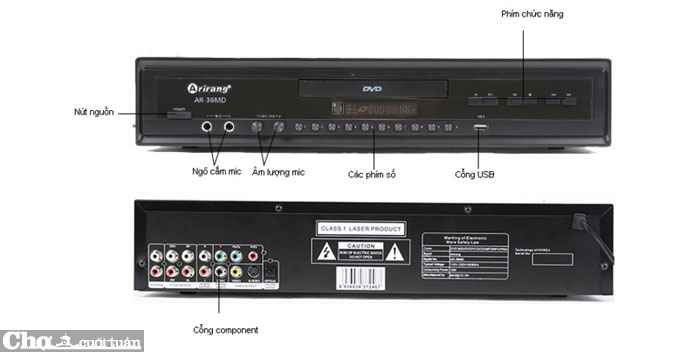 Đầu karaoke Arirang AR 36MD Đầu karaoke Arirang AR 36MD
