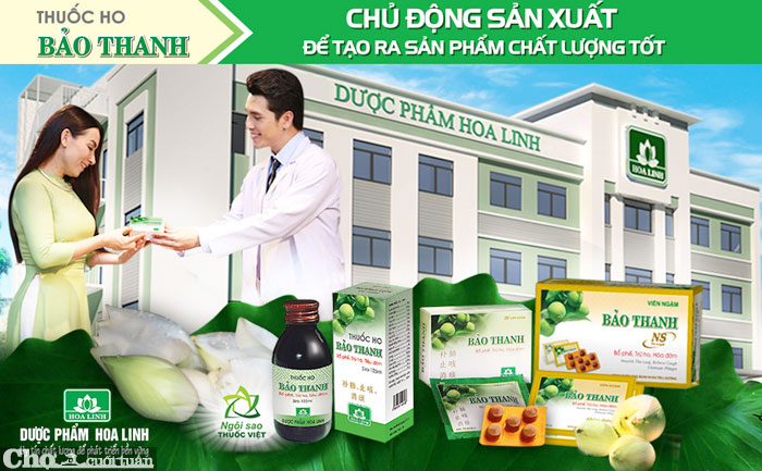 Sản phẩm thuốc ho Bảo Thanh