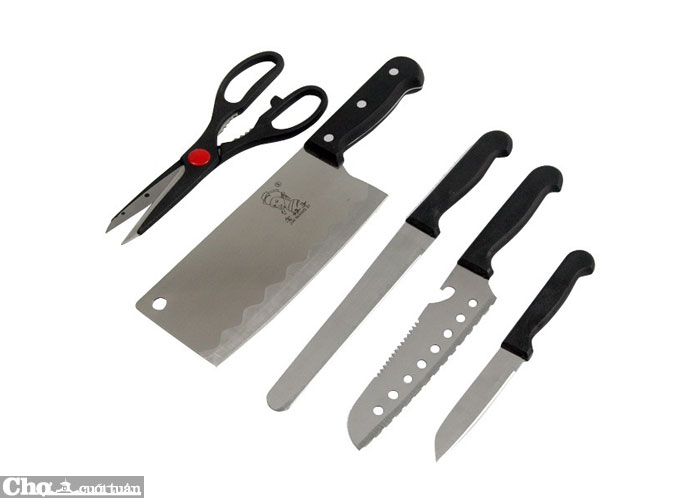 Bộ dao kéo làm bếp 6 món Kiến Lâm IN.01-016