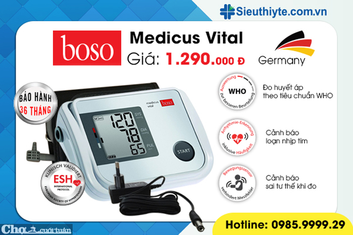 Máy đo huyết áp của Đức được tin dùng hiện nay