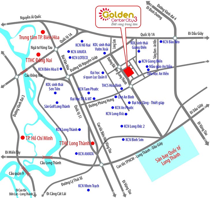 Golden Center City 3 - tâm điểm đầu tư đất nền Đồng Nai