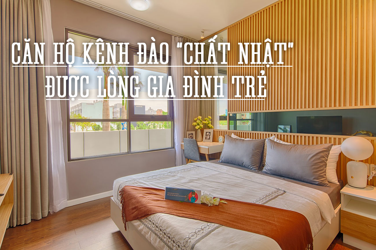 Căn hộ kênh đào chất Nhật được lòng gia đình trẻ