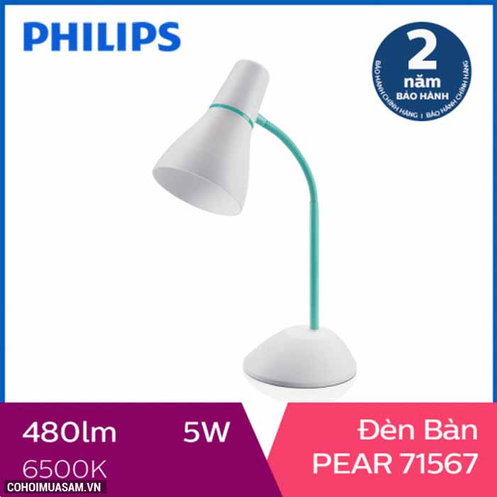 Đèn bàn, đèn học sinh chống cận LED Philips Pear 71567 - Ảnh 1