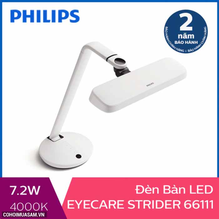 Đèn bàn, đèn chống cận Philips LED EyeCare Strider 66111 7.2W - Ảnh 1
