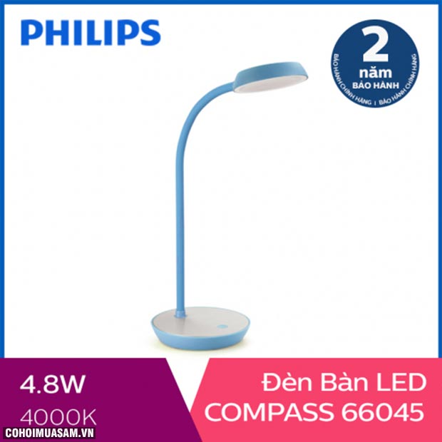 Đèn bàn, đèn học chống cận Philips LED Compass 66045 4.8W - Ảnh 1