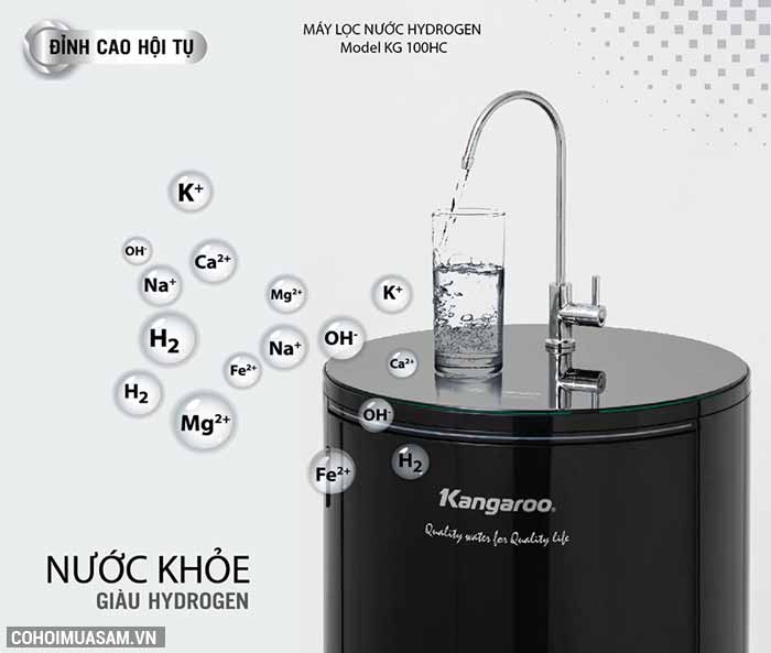Máy lọc nước RO 1 vòi Kangaroo KG100HC Hydrogen - Ảnh 3