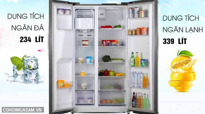 Tủ lạnh Side by Side 2 cánh KAFF KF-SBS600BWT - Ảnh 2