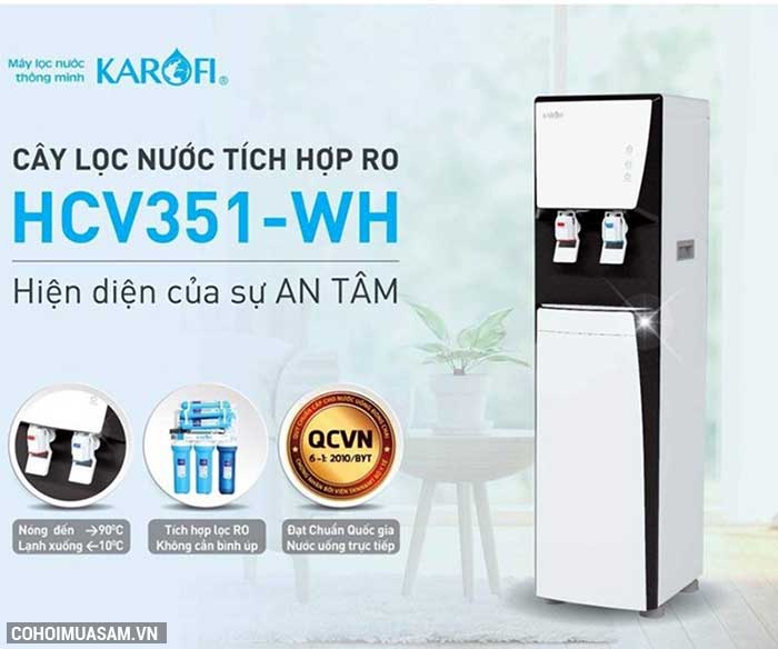 Máy lọc nước RO nóng lạnh 2 vòi KAROFI HCV351-WH - Ảnh 1