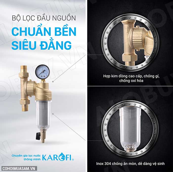 Bộ lọc nước đầu nguồn KAROFI K4A101 - Ảnh 5