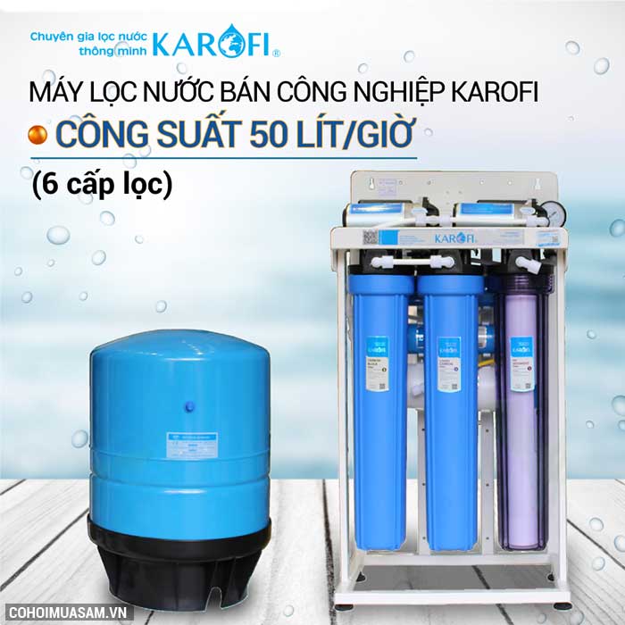 Máy lọc nước RO không tủ bán công nghiệp KAROFI KT-KB50 - Ảnh 1