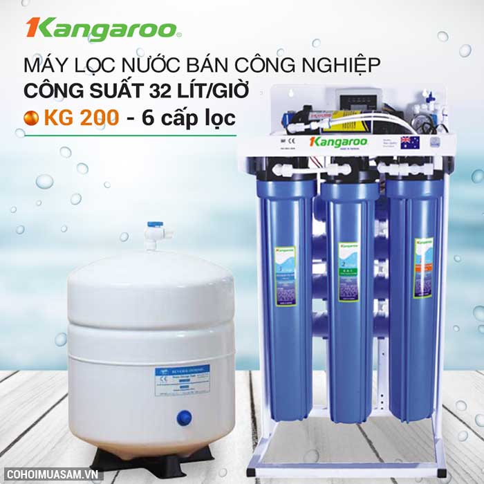 Máy lọc nước RO bán công nghiệp KANGAROO KG-200, 6 cấp lọc - Ảnh 1