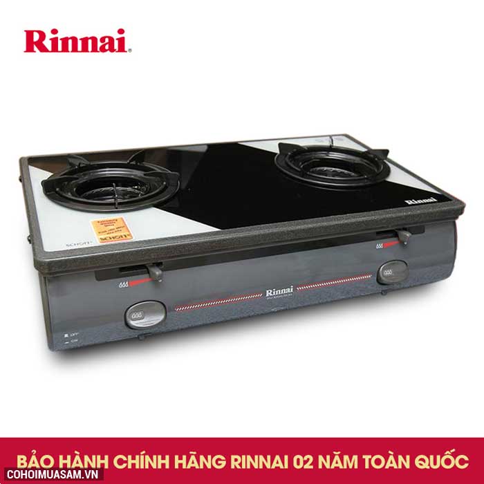 Bếp gas 7 tấc Rinnai RV-5700-SCH(BW), mặt kính, đánh lửa IC - Ảnh 1