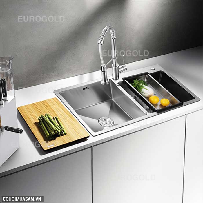 Chậu rửa bát inox 304 Eurogold EUS38245 - Ảnh 1