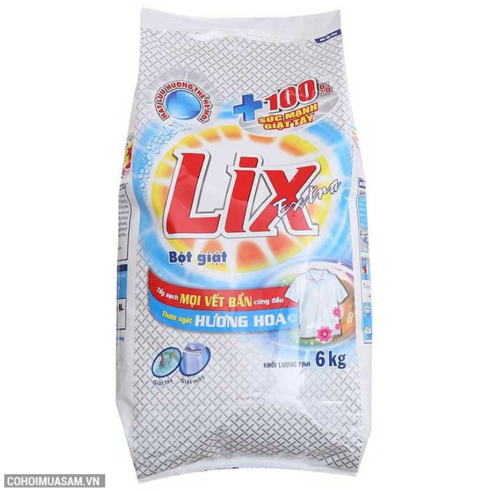 Bột giặt Lix Extra hương hoa 6Kg khuyến mãi 115.000đ - Ảnh 2