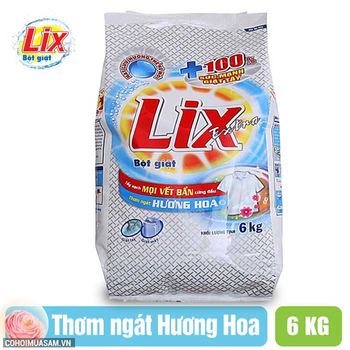 Bột giặt Lix Extra hương hoa 6Kg khuyến mãi 115.000đ - Ảnh 4