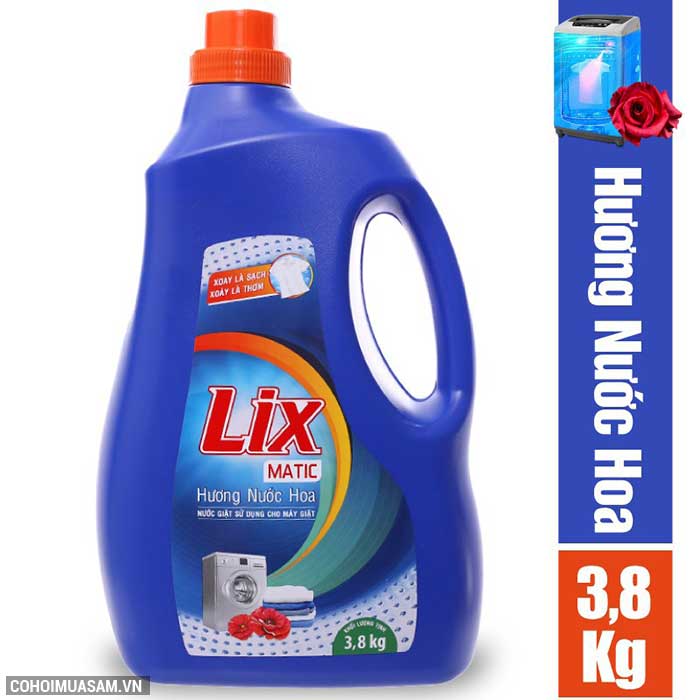 Nước giặt Lix Matic 3.8Kg dùng cho máy giặt cửa trước - Ảnh 1