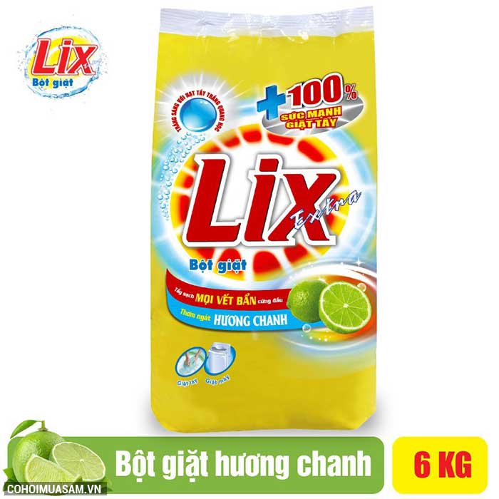 Bột giặt Lix Extra hương chanh 6Kg khuyến mãi 115 ngàn - Ảnh 3