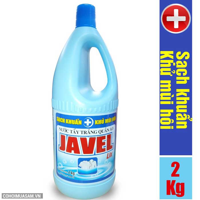 Nước tẩy trắng quần áo Javel Lix 2Kg - Sạch khuẩn - Ảnh 1