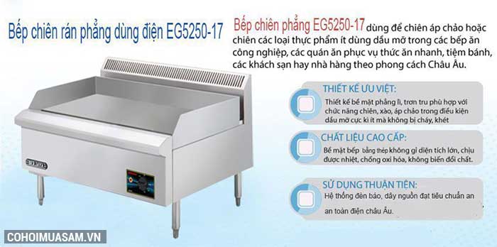 Bếp chiên phẳng dùng điện Berjaya EG5250-17 - Ảnh 2
