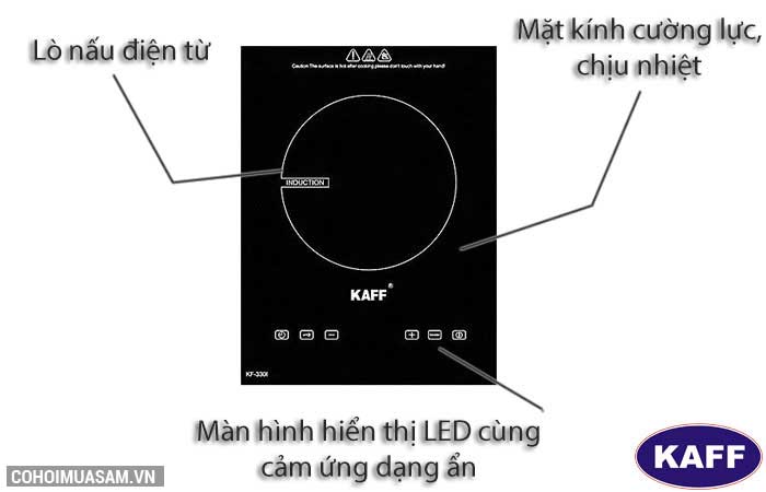 Xả kho bếp điện từ đơn âm domino Kaff KF-330I - Ảnh 3