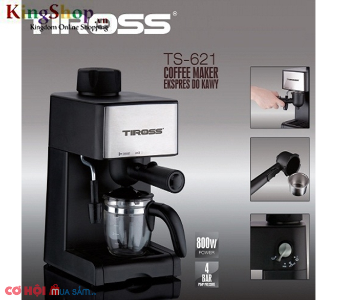 Máy pha cà phê Espresoss Tiross TS621 - Ảnh 1