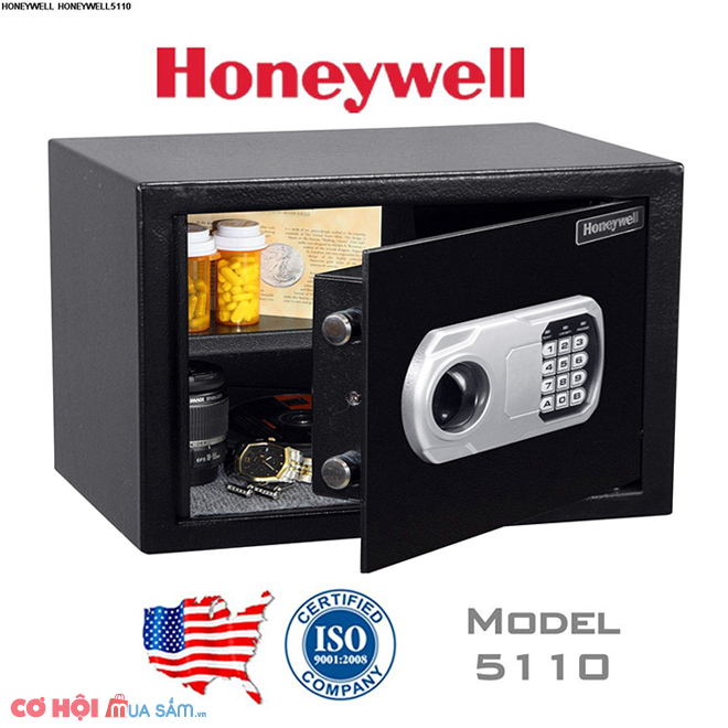 Két sắt khóa điện tử an toàn Honeywell 5110 - Ảnh 2