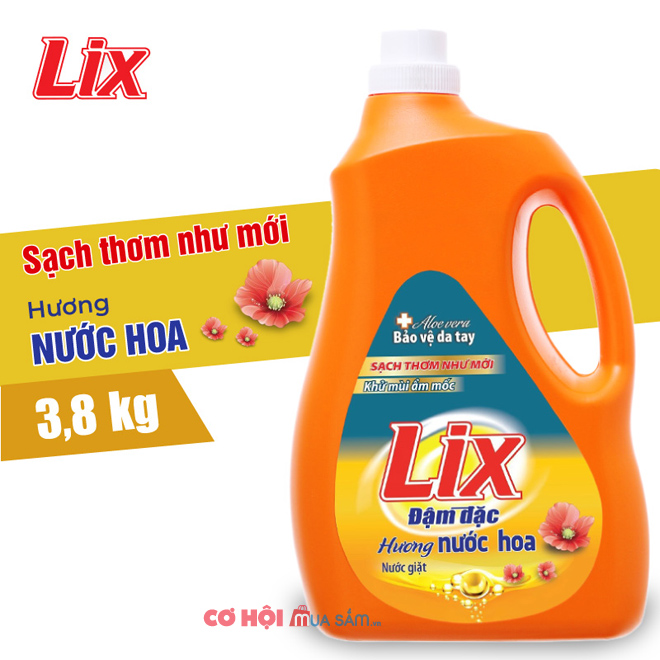 Flash Sales nước giặt Lix hương nước hoa 3.8Kg - Ảnh 3