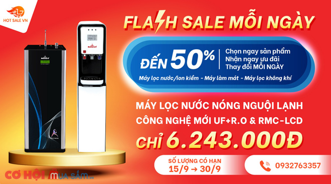 Flash sale mỗi ngày đến 50%, máy lọc nước nóng lạnh công nghệ mới - Ảnh 1