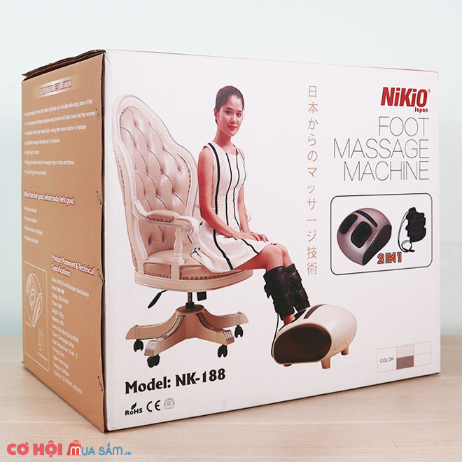 Máy massage chân áp suất khí Nikio NK-188, dòng cao cấp 2in1, BH 2 năm - Ảnh 6