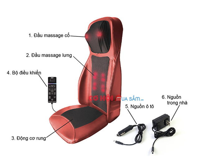 Ghế massage hồng ngoại xoa bóp day ấn rung 4D Nikio NK-180 - Ảnh 2