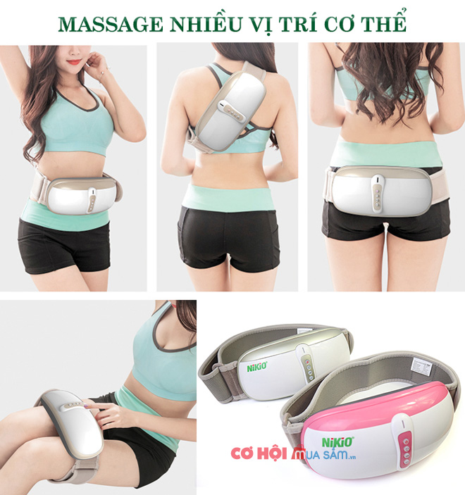 Đai massage bụng pin sạc rung lắc thế hệ mới Nikio NK-169DC - Ảnh 5