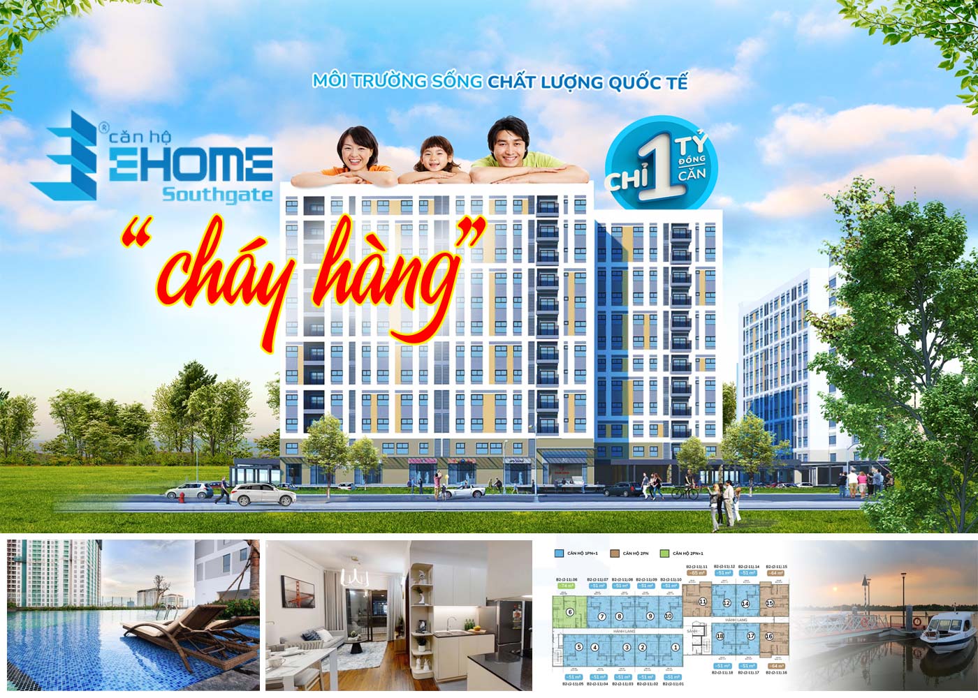 Dự án căn hộ EHome Southgate giá 1 tỉ 'cháy hàng' - Ảnh 1