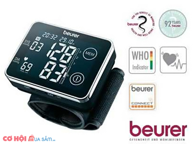 Máy đo huyết áp cổ tay Beurer BC58 - Ảnh 1
