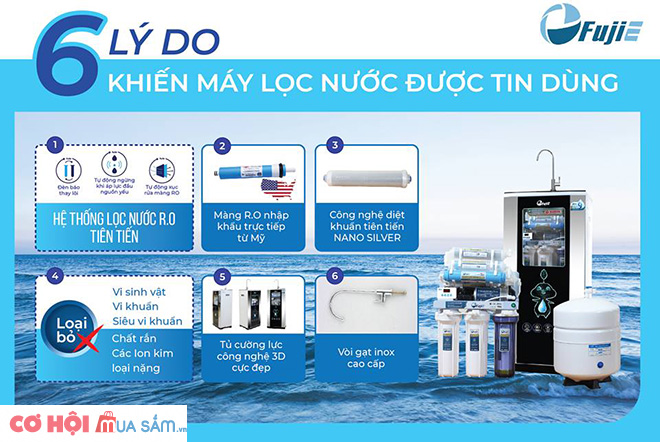 Máy lọc nước FujiE RO-08 CAB 8 cấp độ lọc XẢ KHO giá hấp dẫn - Ảnh 2