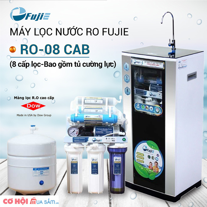 Máy lọc nước FujiE RO-08 CAB 8 cấp độ lọc XẢ KHO giá hấp dẫn - Ảnh 6