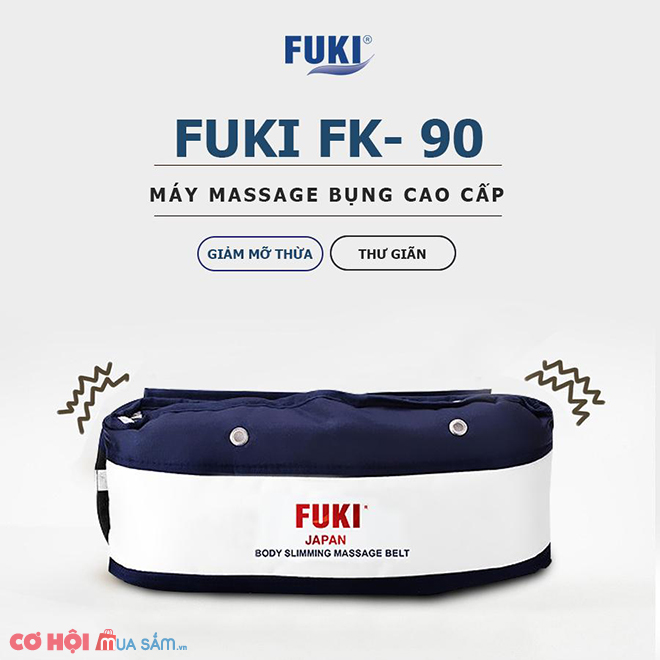 Đai massage bụng FUKI Nhật Bản FK-90 vải dù siêu bền - Ảnh 2