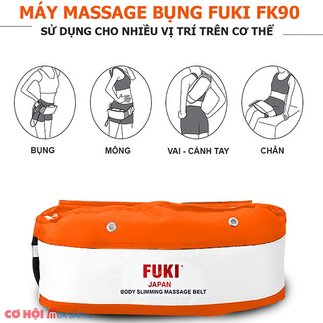 Đai massage bụng FUKI Nhật Bản FK-90 vải dù siêu bền - Ảnh 5