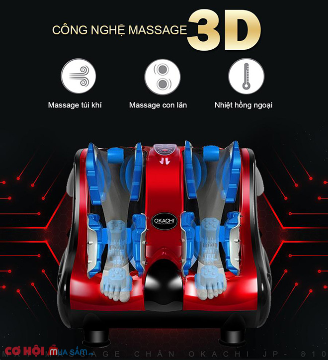 Máy massage chân và bắp chân OKACHI JP- 810 - Ảnh 4