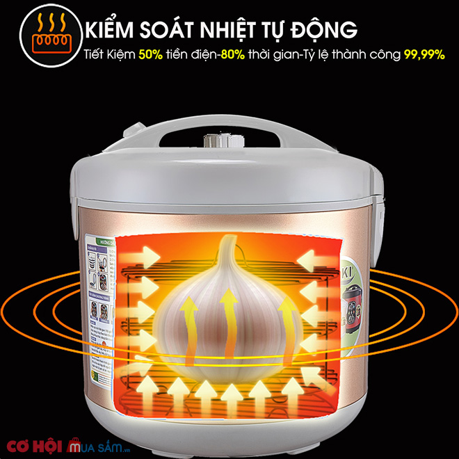 Máy làm tỏi đen FUKI FK-920 loại 8L (Vàng Gold) - Ảnh 7